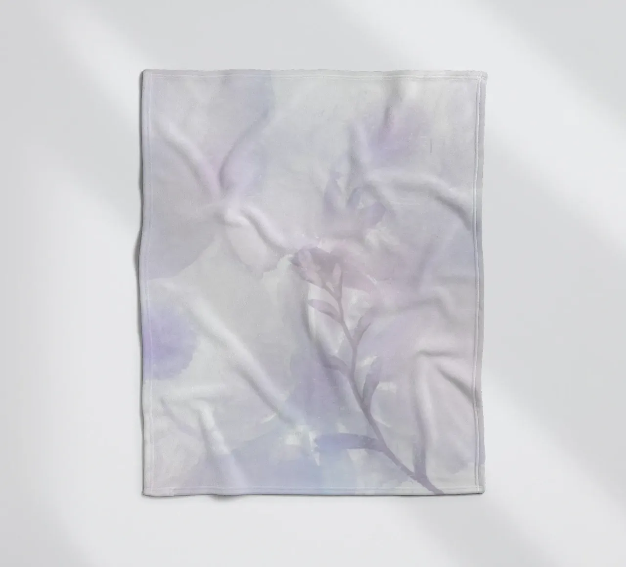 Frozen Lavender Floral Dream - Ethereal Abstract Art fleece blanket by NorwesClub