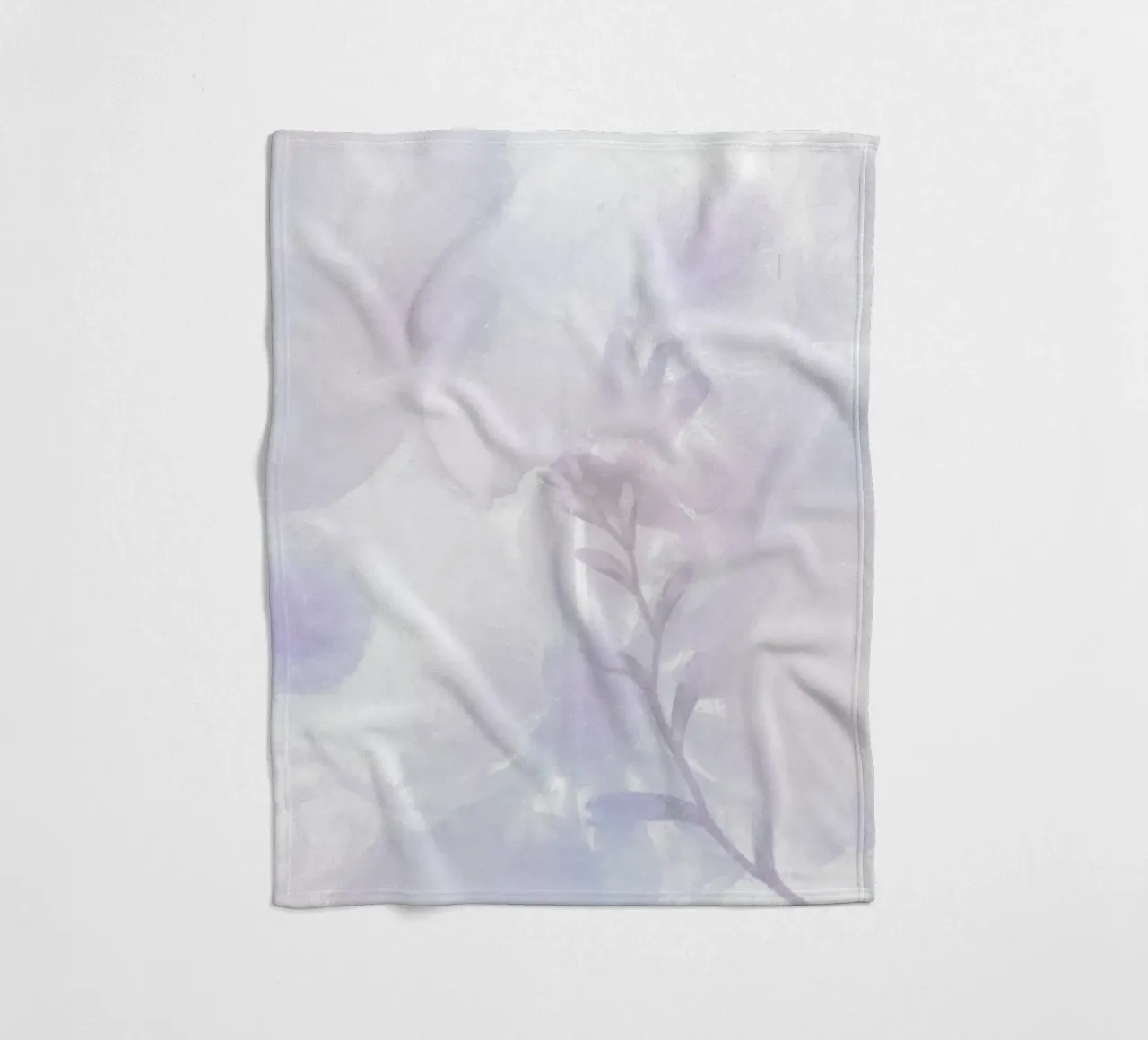 Frozen Lavender Floral Dream - Ethereal Abstract Art fleece blanket by NorwesClub