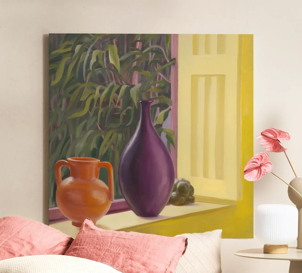 Sunlit Window Vessels canvas with Floater frame by Opal Strokes