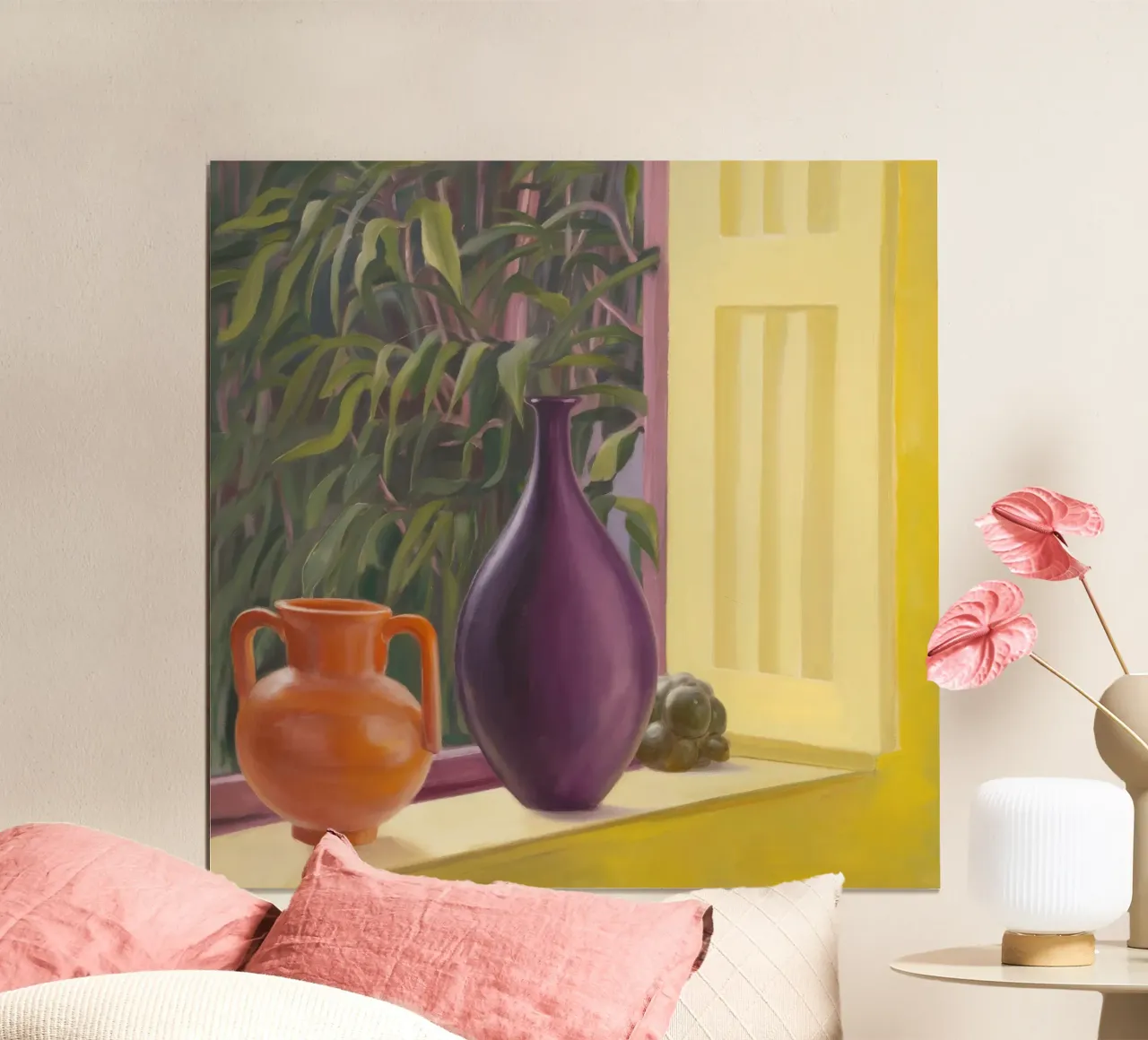 Vaschette per finestre illuminate dal sole poster con telaio in plastica da Opal Strokes