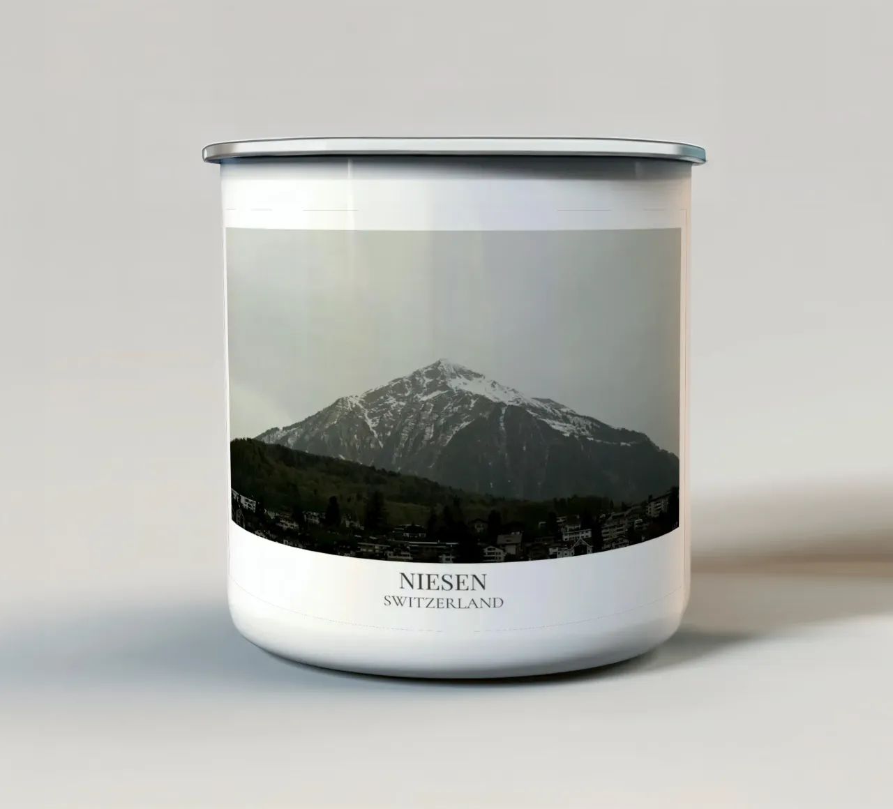 Niesen II: Switzerland tazza in smalto da FujiFrames