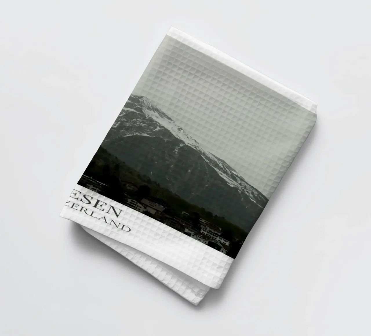 Niesen II: Switzerland tea towel by FujiFrames