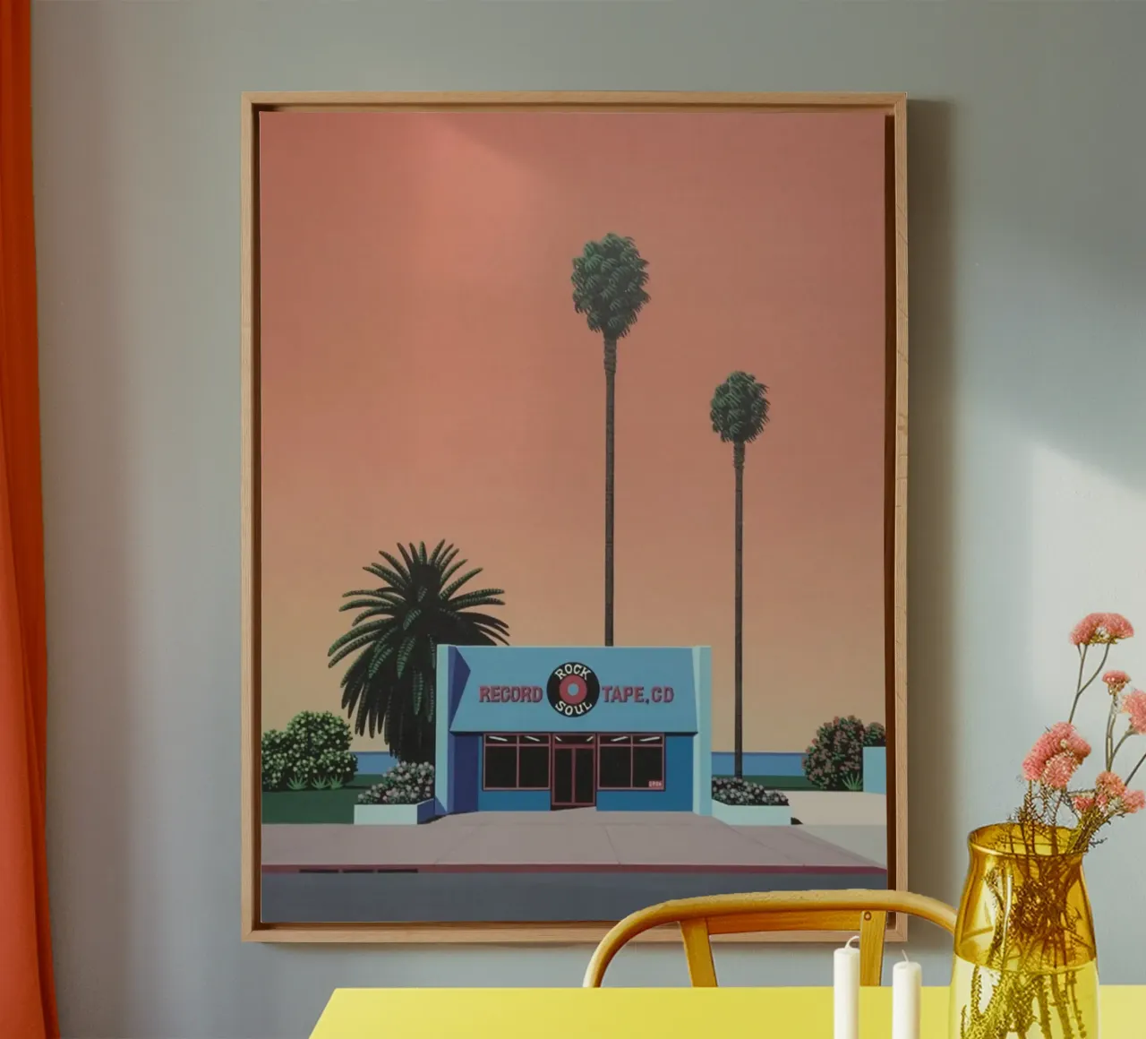 Hiroshi Nagai - Kantoorwinkel canvas van Art In The Sky