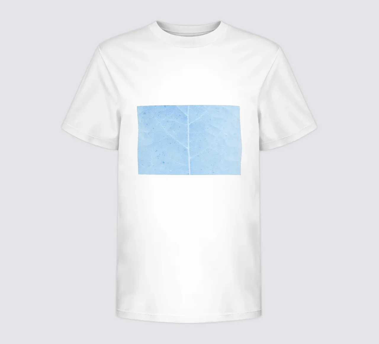 Aqua Leaf Veins Macro - Serene Nature Abstract Print kids t-shirt by NorwesClub