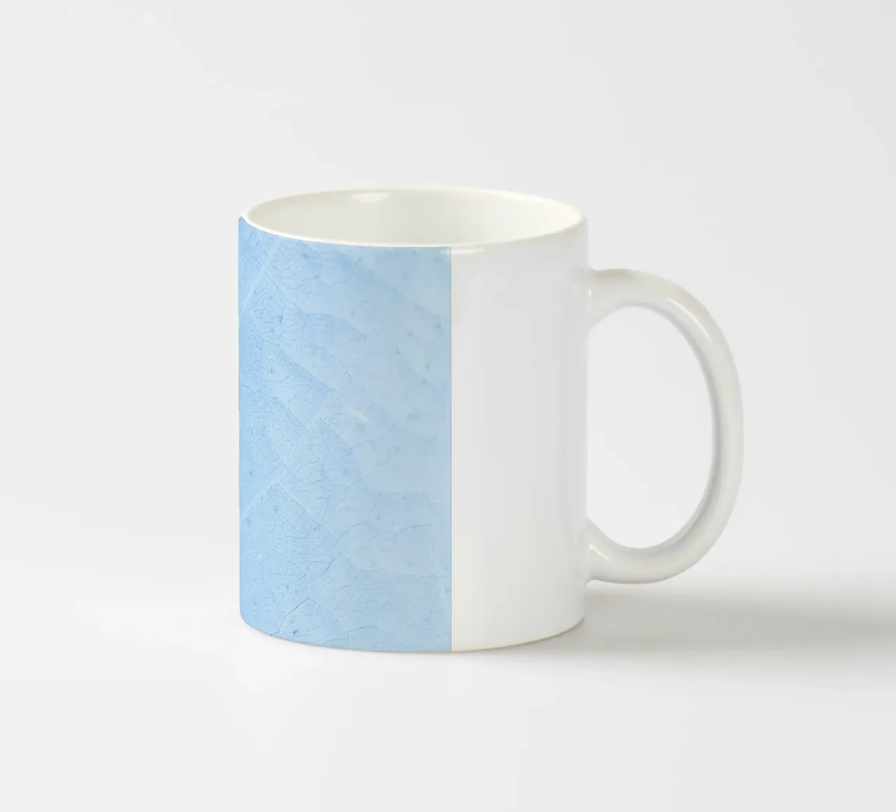 Aqua Bladnerven Macro - Serene Natuur Abstract Print keramische mok van NorwesClub