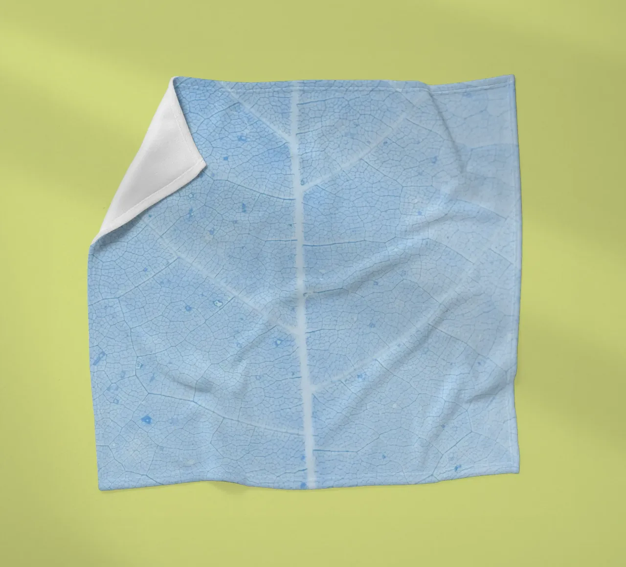 Aqua Leaf Veins Macro - Serene Nature Abstract Print fleece blanket by NorwesClub