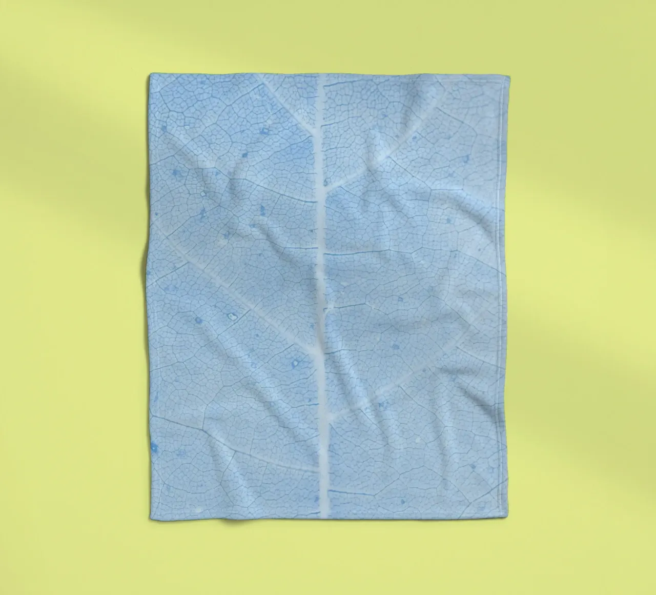 Aqua Leaf Veins Macro - Serene Nature Abstract Print fleece blanket by NorwesClub