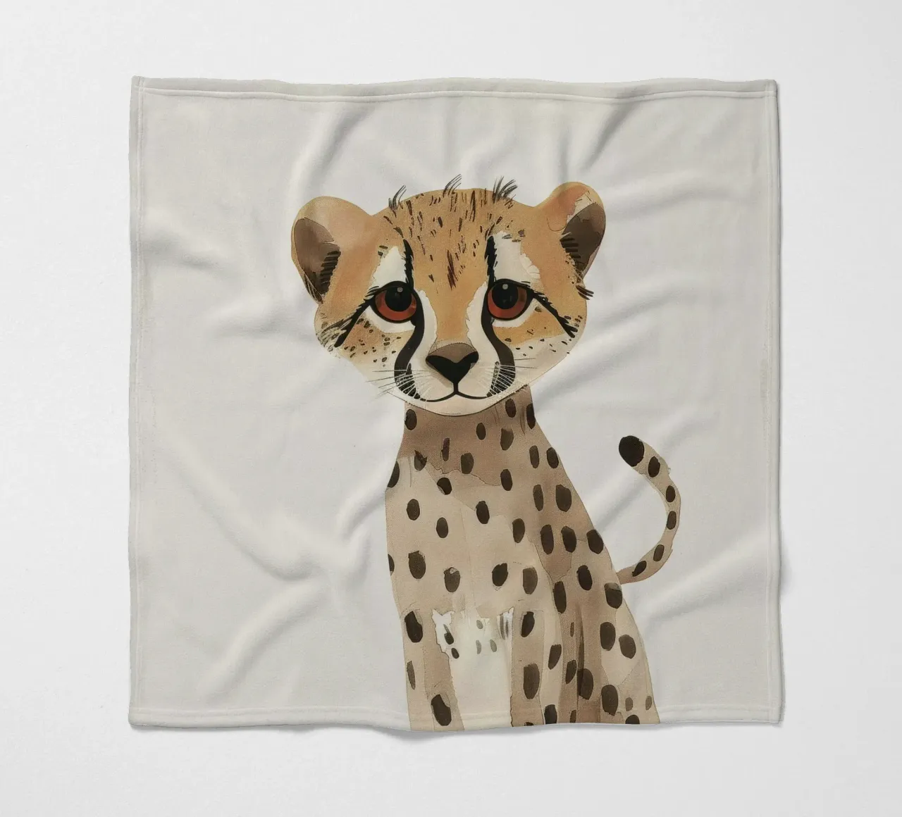 Cucciolo di ghepardo in Watercolor Bliss coperta in pile da DesignDoodle