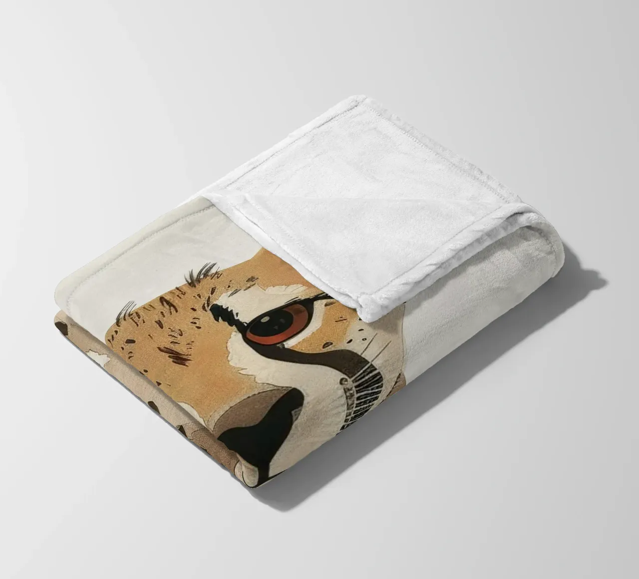 Cucciolo di ghepardo in Watercolor Bliss coperta in pile da DesignDoodle
