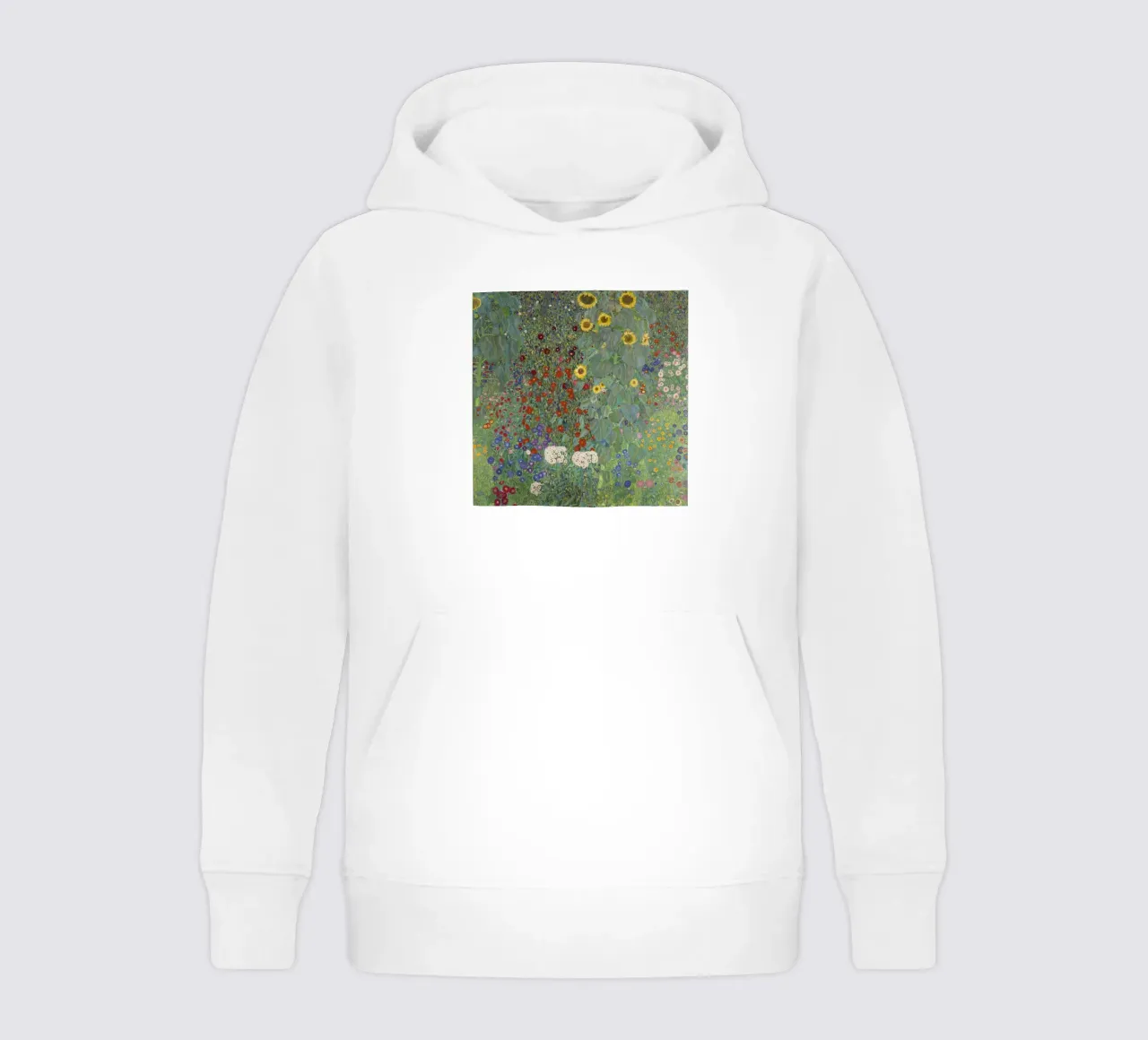 Gustav Klimt's Flower Garden - Art Nouveau Floral Masterpiec kids hoodie by NorwesClub