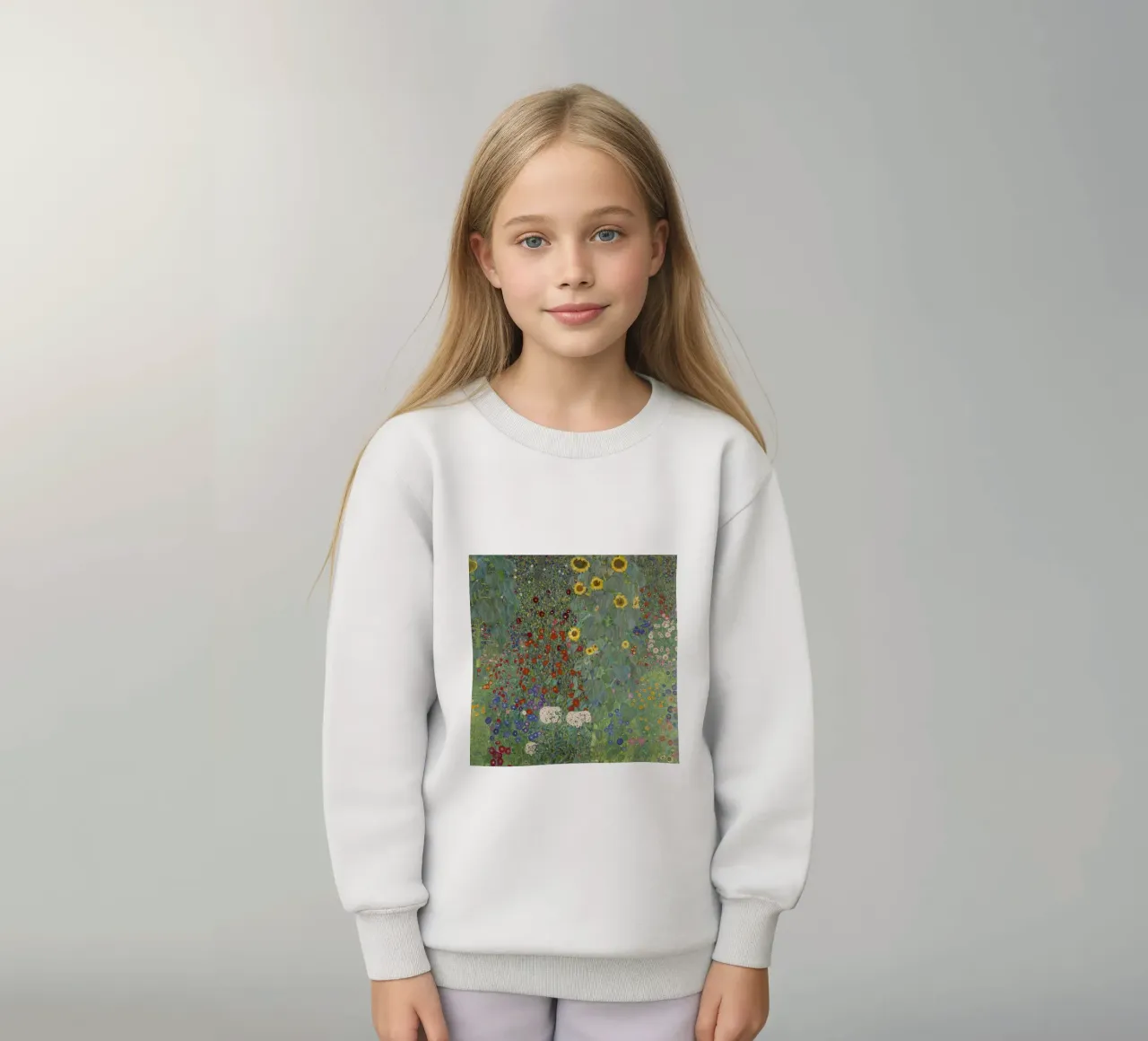 Il giardino fiorito di Gustav Klimt - Masterpiec floreale in stile Art Nouveau felpa bambino da NorwesClub