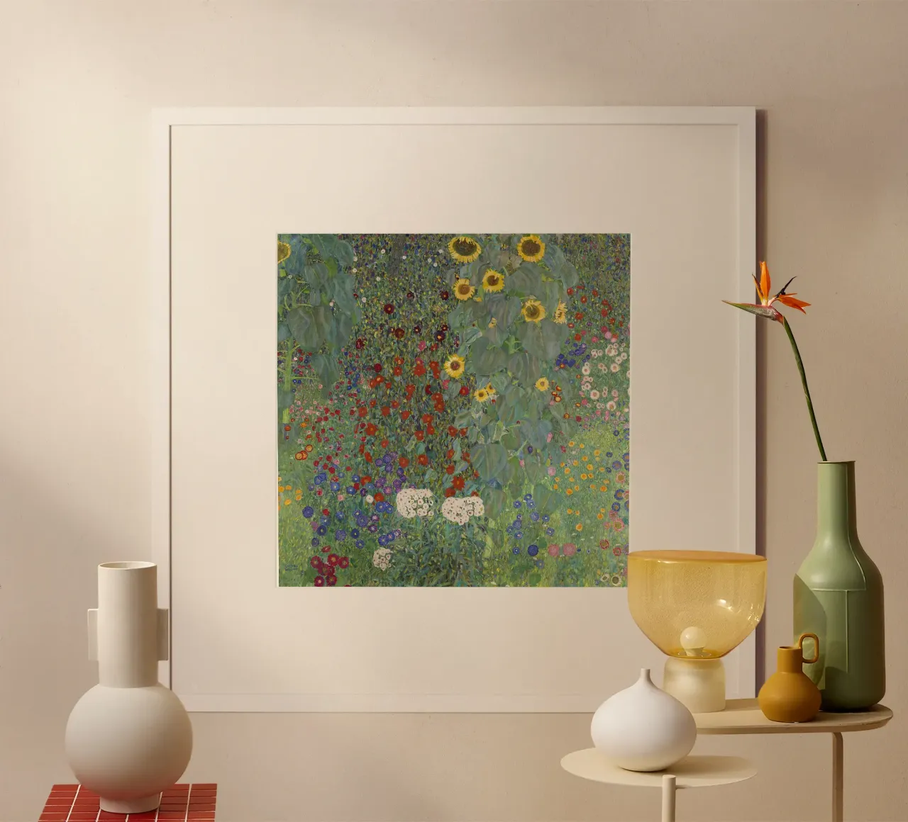 Il giardino fiorito di Gustav Klimt - Masterpiec floreale in stile Art Nouveau carta hahnemühle da NorwesClub