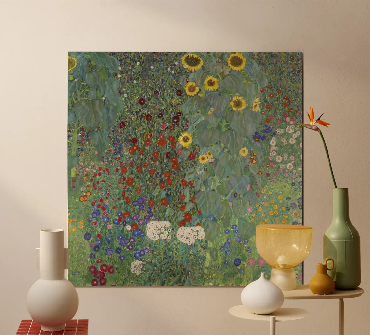 Il giardino fiorito di Gustav Klimt - Masterpiec floreale in stile Art Nouveau carta hahnemühle da NorwesClub