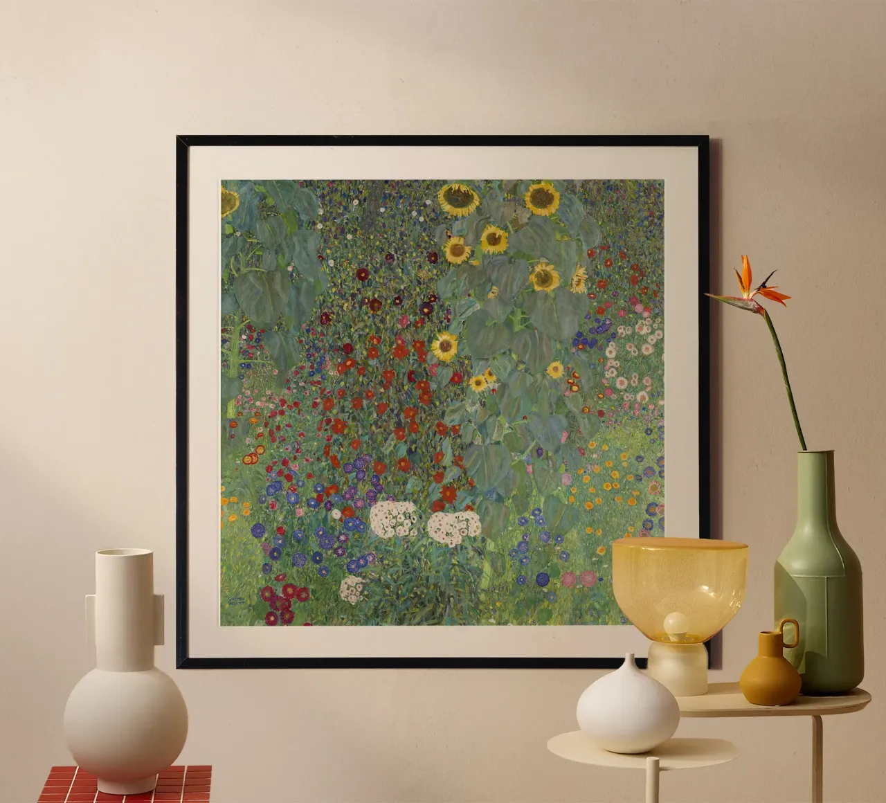 Il giardino fiorito di Gustav Klimt - Masterpiec floreale in stile Art Nouveau carta hahnemühle da NorwesClub