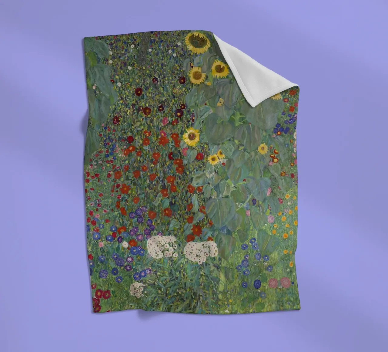Il giardino fiorito di Gustav Klimt - Masterpiec floreale in stile Art Nouveau coperta in pile da NorwesClub