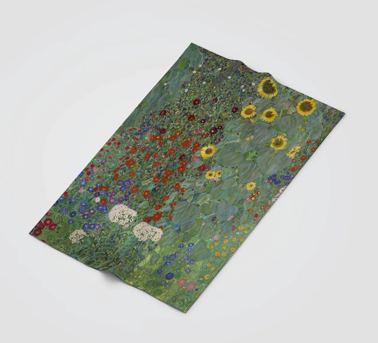 Il giardino fiorito di Gustav Klimt - Masterpiec floreale in stile Art Nouveau coperta in pile da NorwesClub