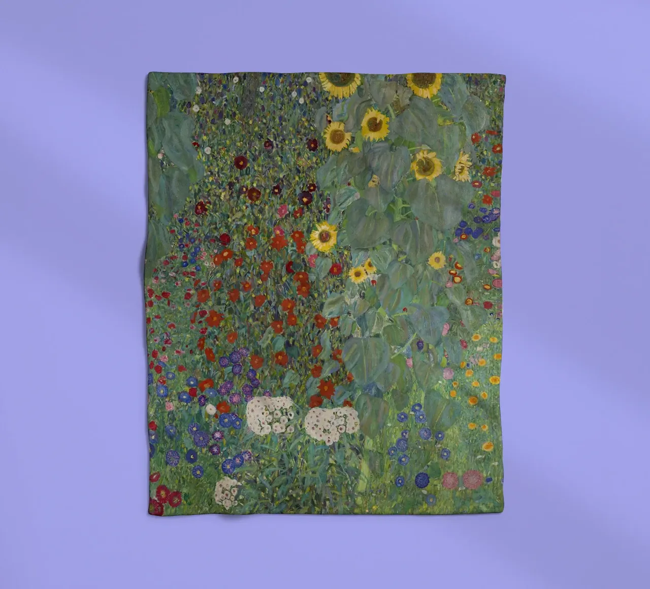 Il giardino fiorito di Gustav Klimt - Masterpiec floreale in stile Art Nouveau coperta in pile da NorwesClub