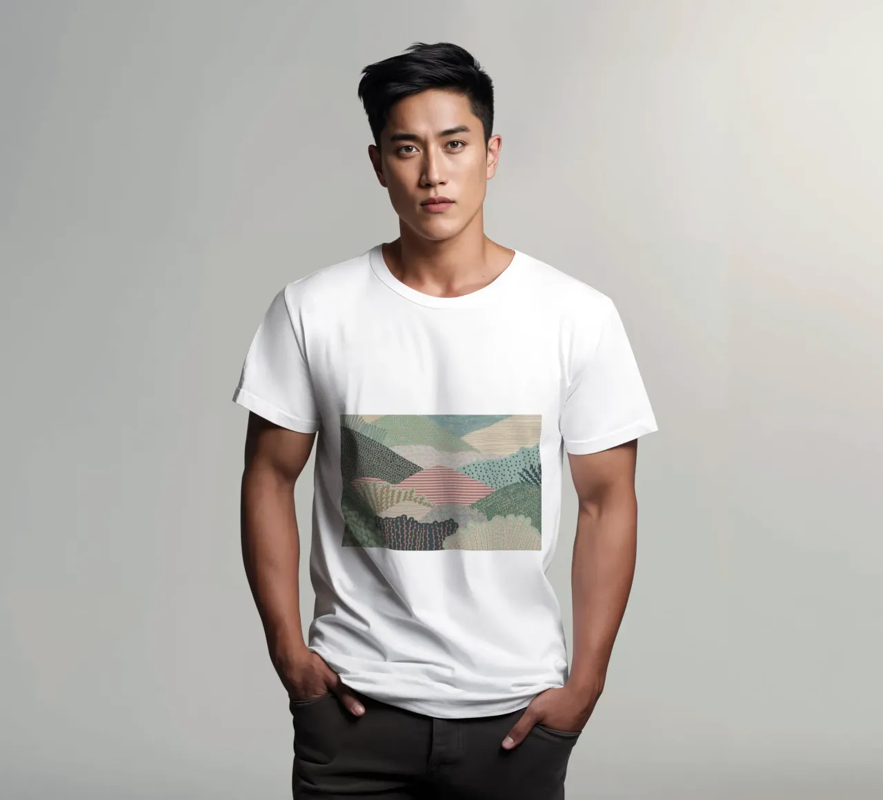 Abstract Patterned Hills - Impresión artística de un paisaje moderno camiseta de NorwesClub