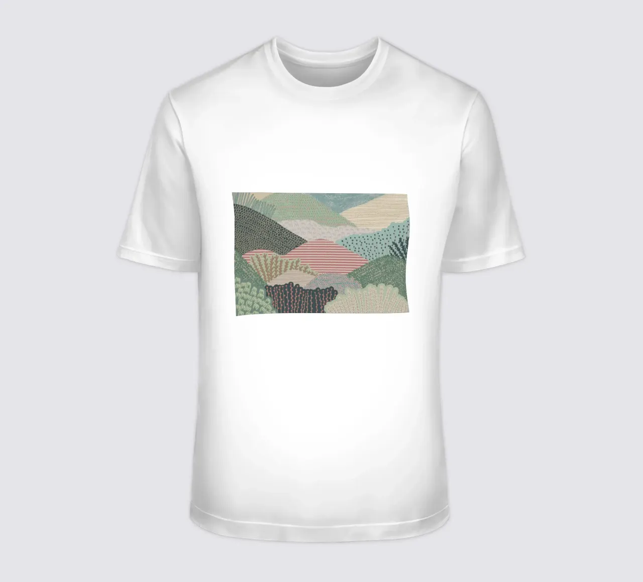 Abstract Patterned Hills - Impresión artística de un paisaje moderno camiseta de NorwesClub