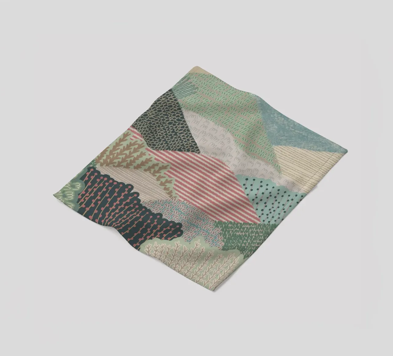 Abstrakte gemusterte Hügel - Moderne Landschaft Kunstdruck Fleecedecke von NorwesClub