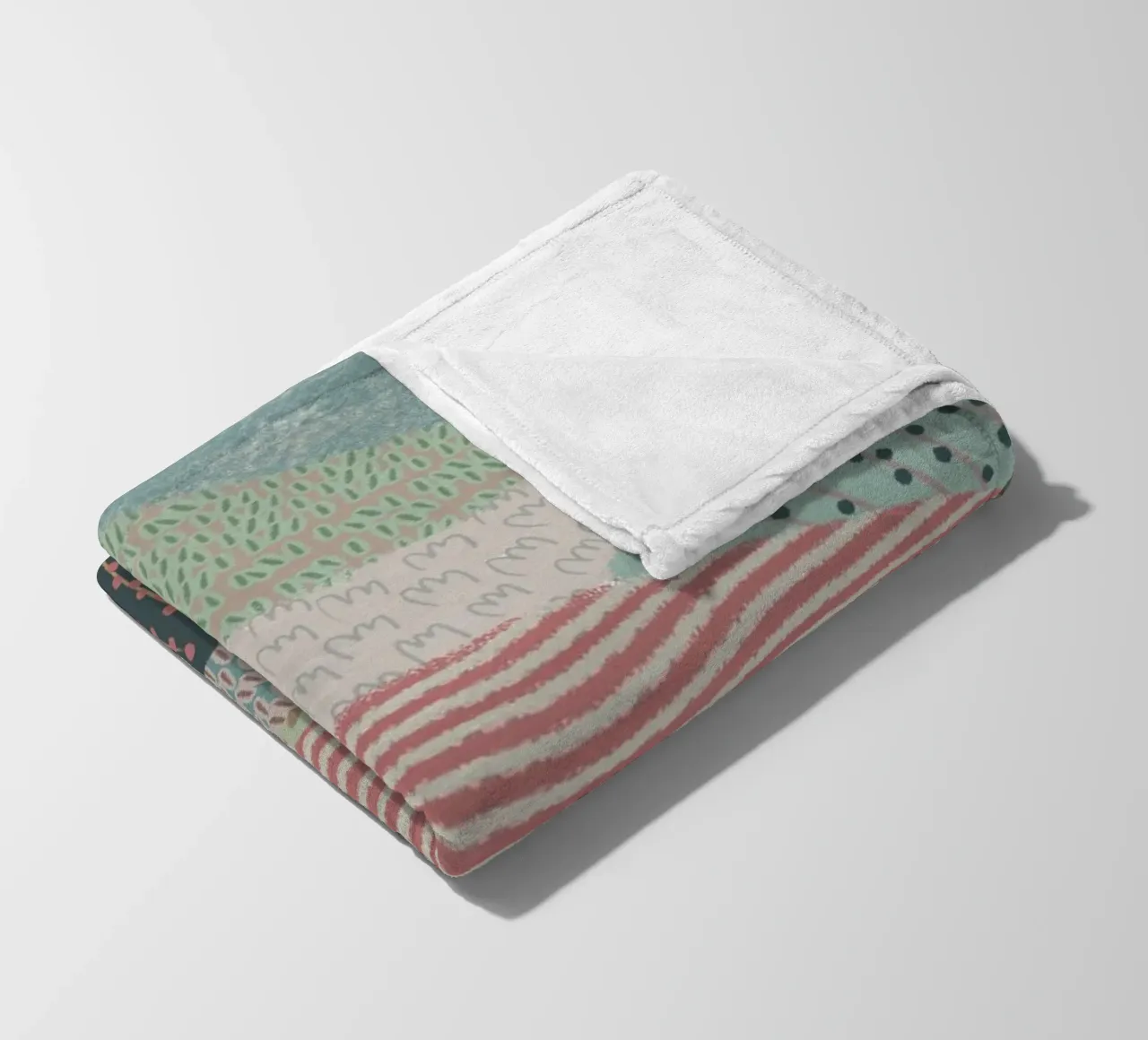 Abstrakte gemusterte Hügel - Moderne Landschaft Kunstdruck Fleecedecke von NorwesClub