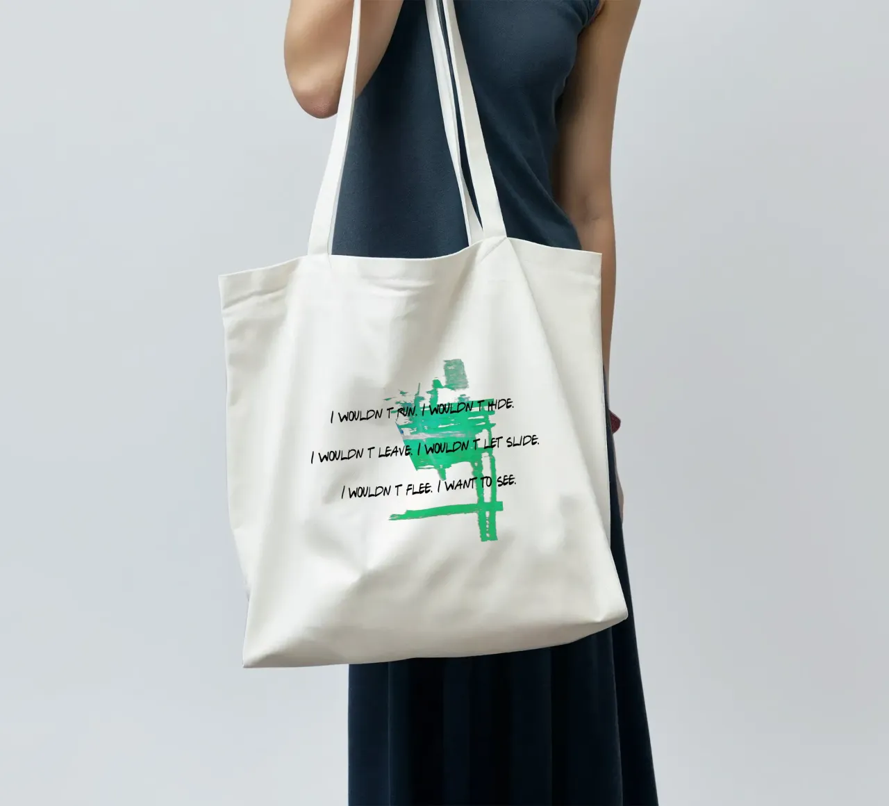 I WOULDN´T HIDE ... borsa in juta da Vintage Van Gogh
