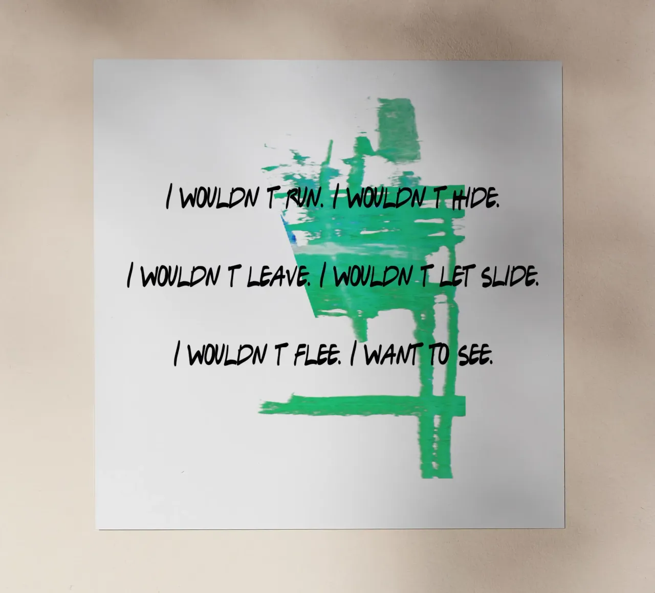 I WOULDN´T HIDE ... pellicola backlit da Vintage Van Gogh