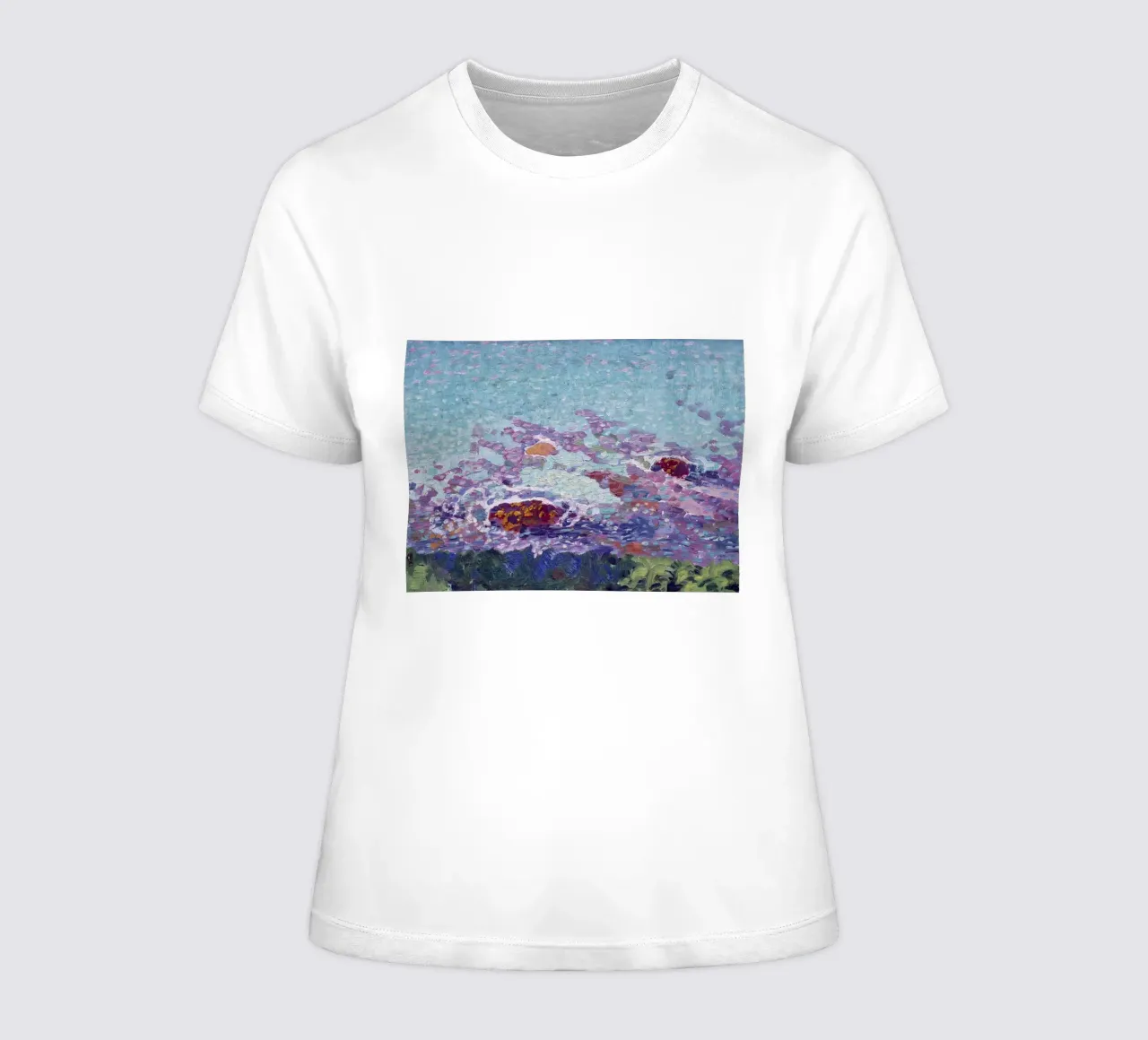 Leo G. Mielziner's Sky Study - Post-Impressionist Textured A women's fitted t-shirt by NorwesClub