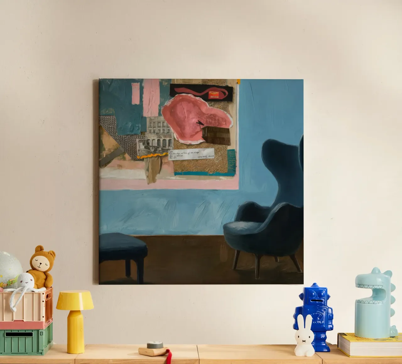 Windowed Serene View canvas with Floater frame by Opal Strokes