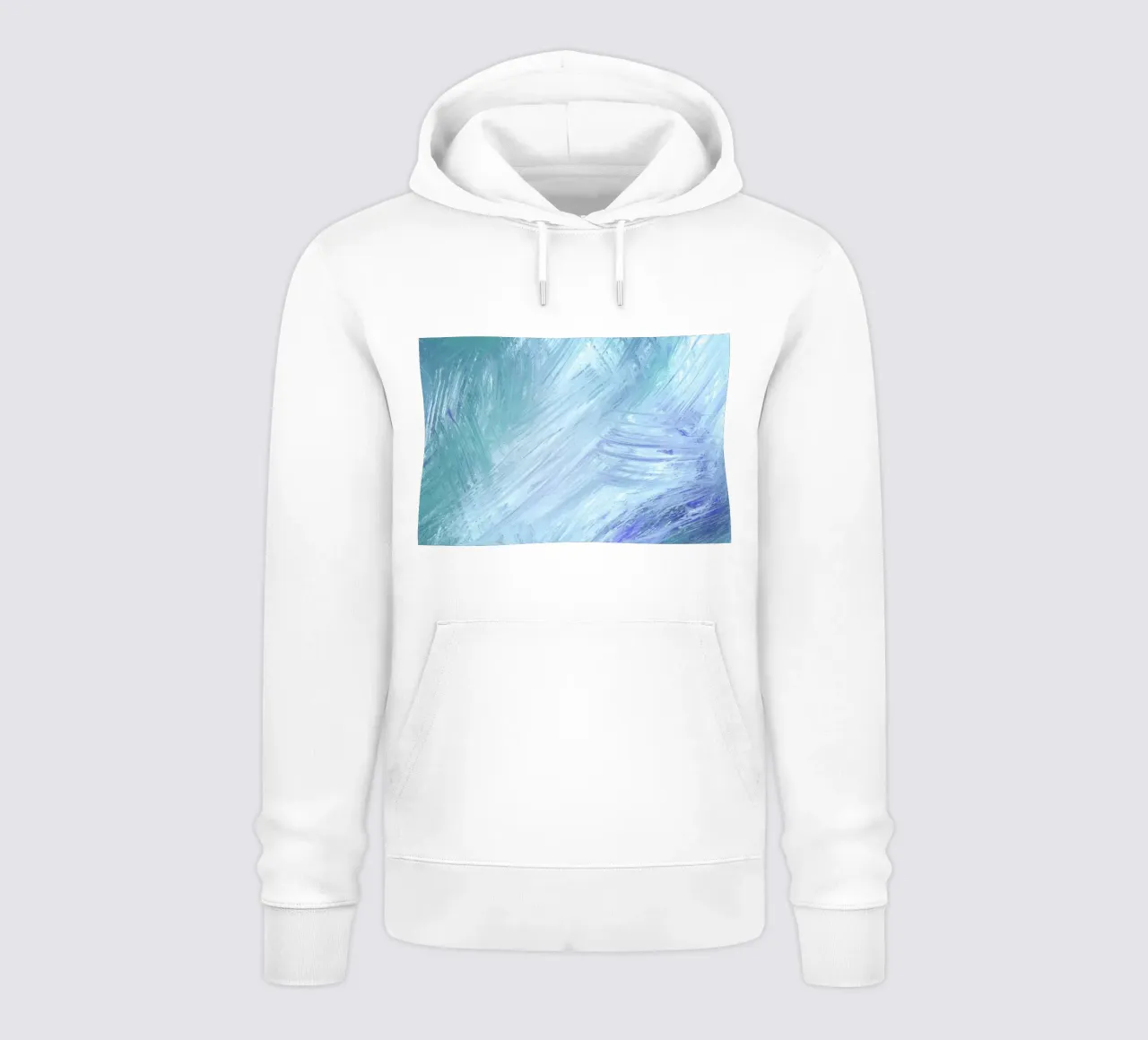 Aqua Purple Abstract Strokes - Stampa d'arte moderna strutturata felpa con cappuccio da NorwesClub