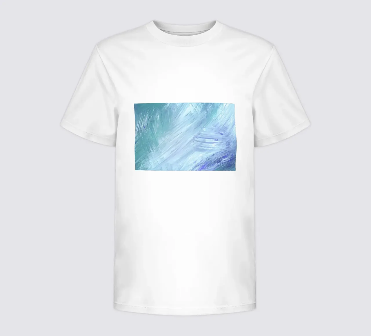 Aqua Purple Abstract Strokes - Textured Modern Art Print kids t-shirt by NorwesClub