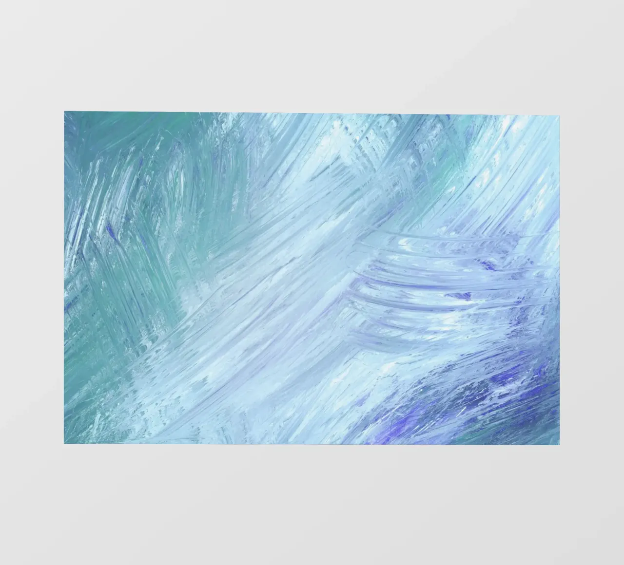Aqua Purple Abstract Strokes - Textured Modern Art Print pvc cover by NorwesClub