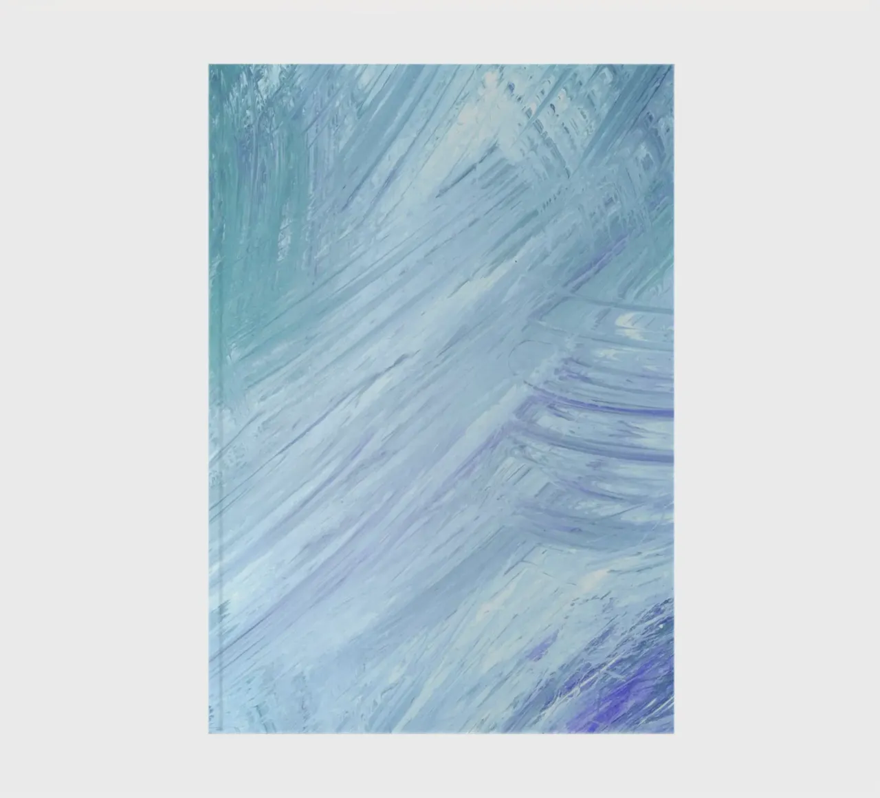 Aqua Purple Abstract Strokes - Textured Modern Art Print notebook by NorwesClub