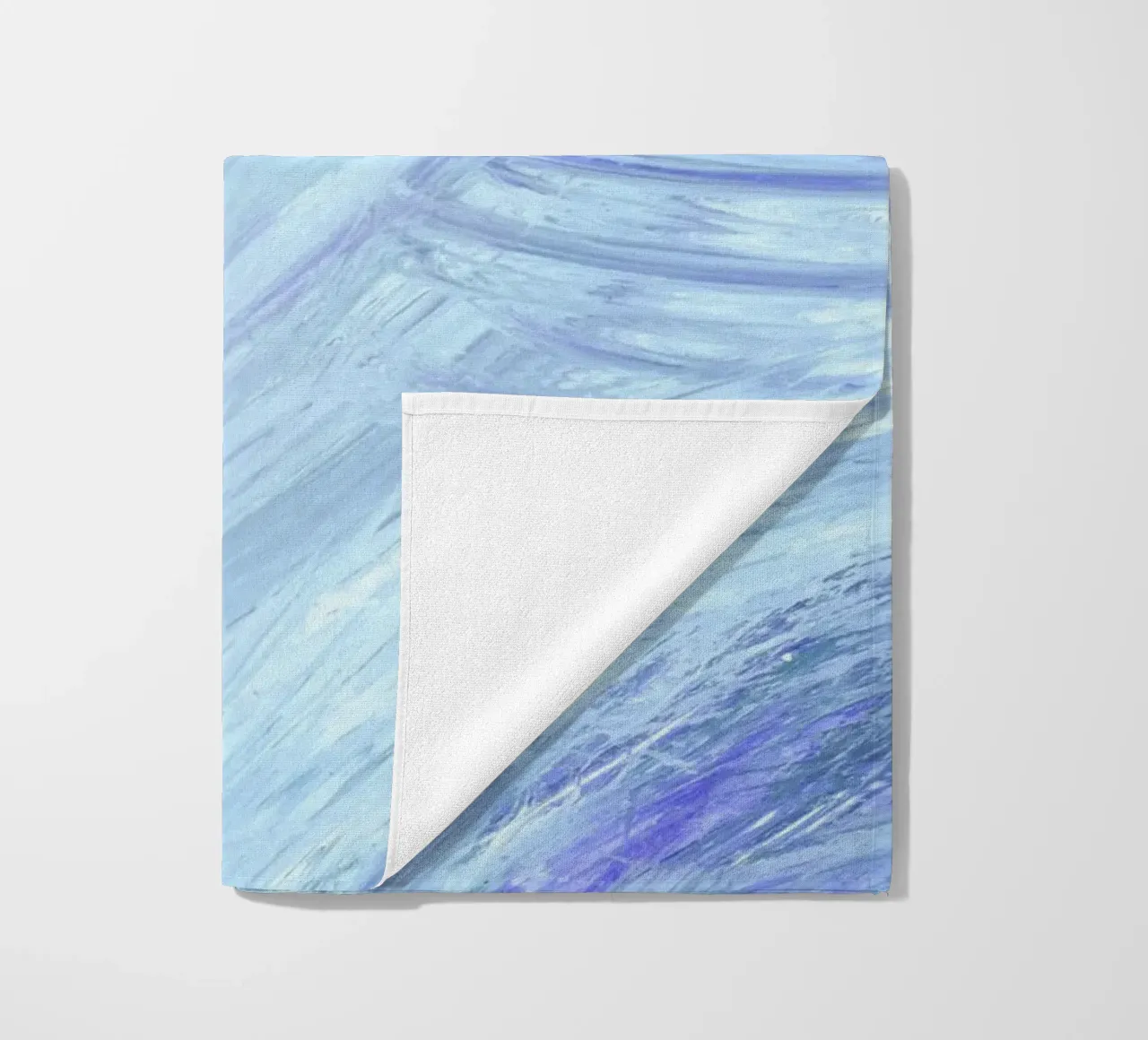 Aqua Purple Abstract Strokes - Textured Modern Art Print beach towel by NorwesClub