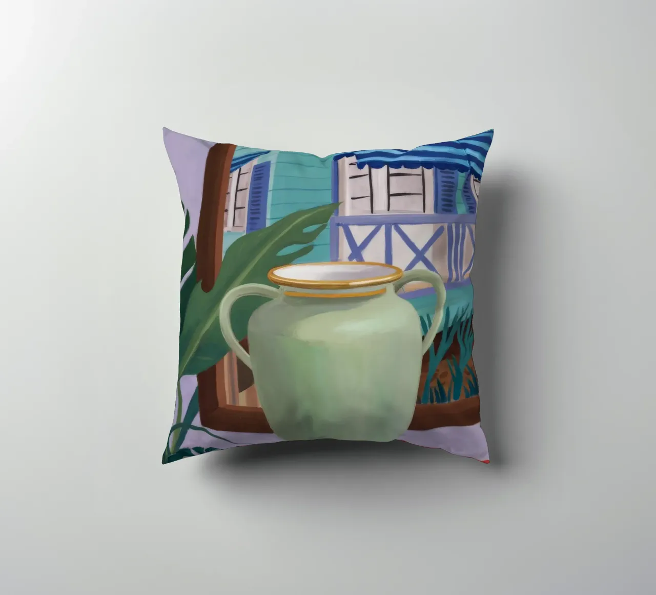 Rassemblement abstrait et chaleureux coussin de Opal Strokes