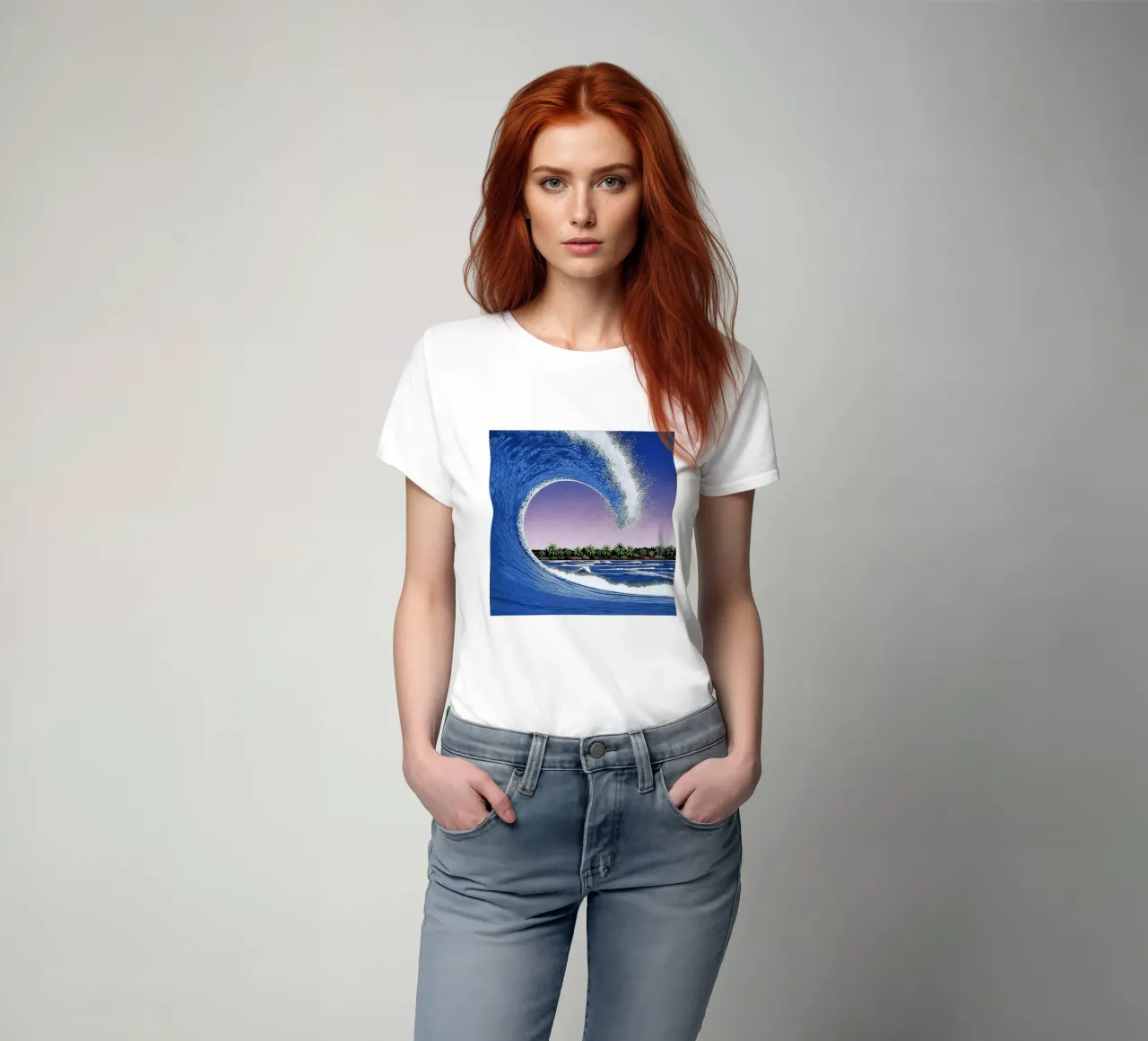 Hiroshi Nagai - The Waves t-shirt by Art In The Sky