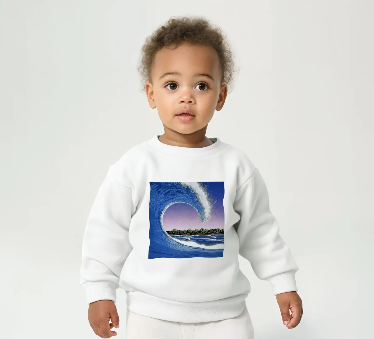 Hiroshi Nagai - The Waves baby sweatshirt by Art In The Sky
