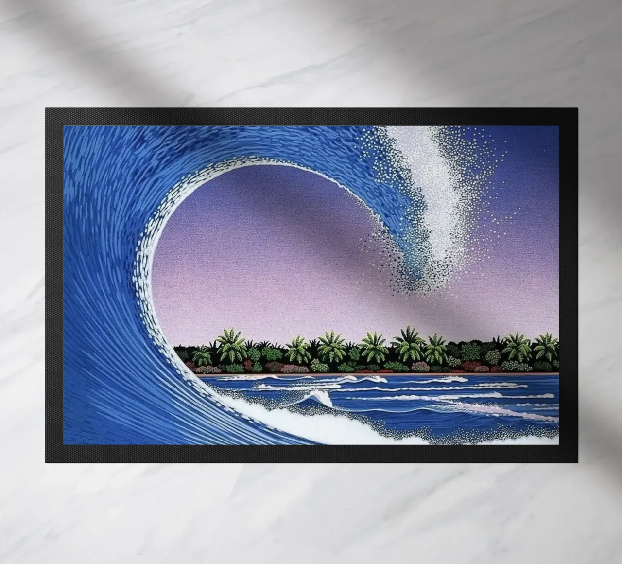 Hiroshi Nagai - The Waves doormat by Art In The Sky