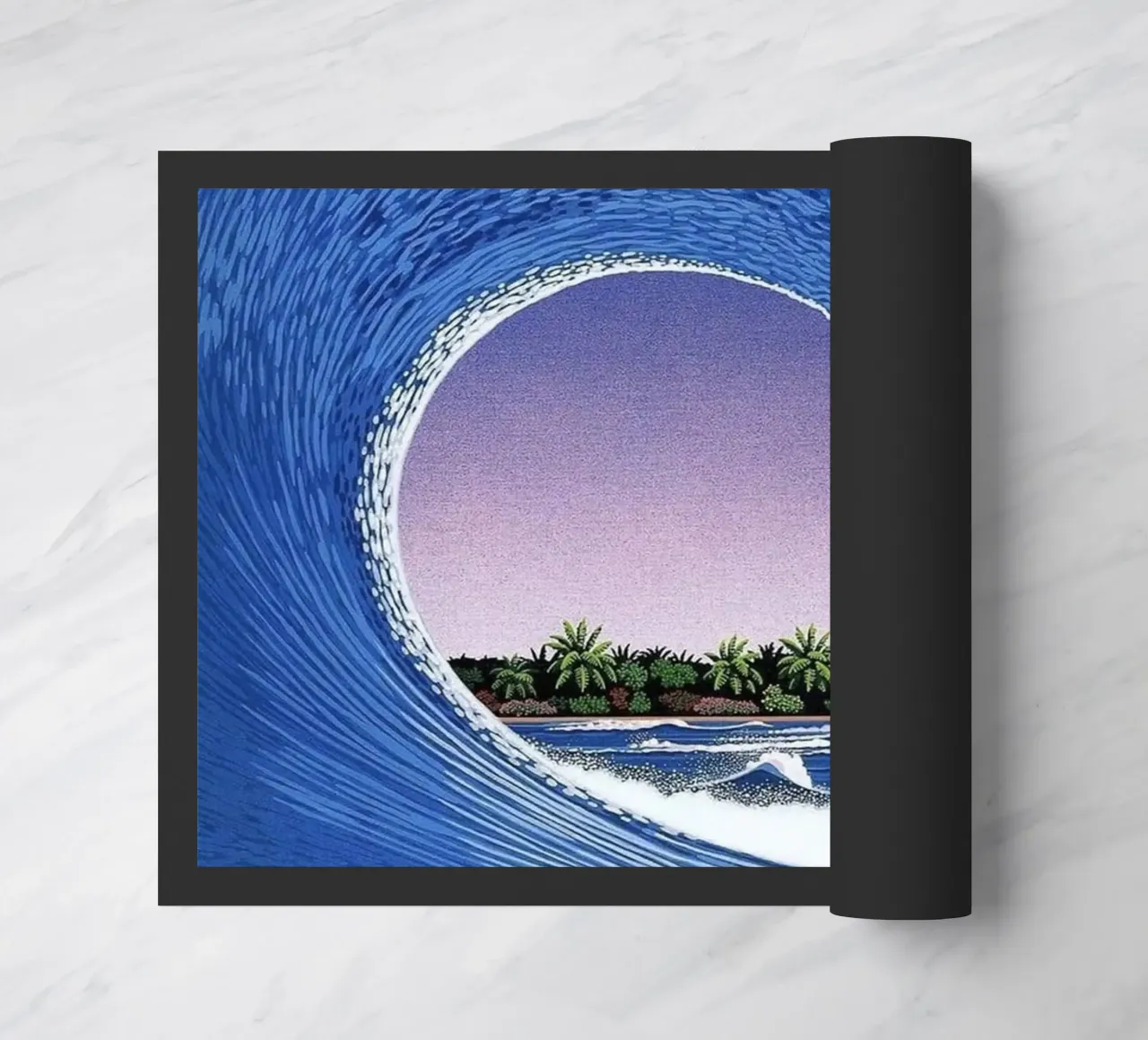 Hiroshi Nagai - The Waves doormat by Art In The Sky