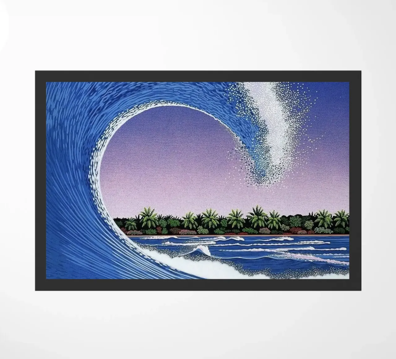 Hiroshi Nagai - The Waves doormat by Art In The Sky
