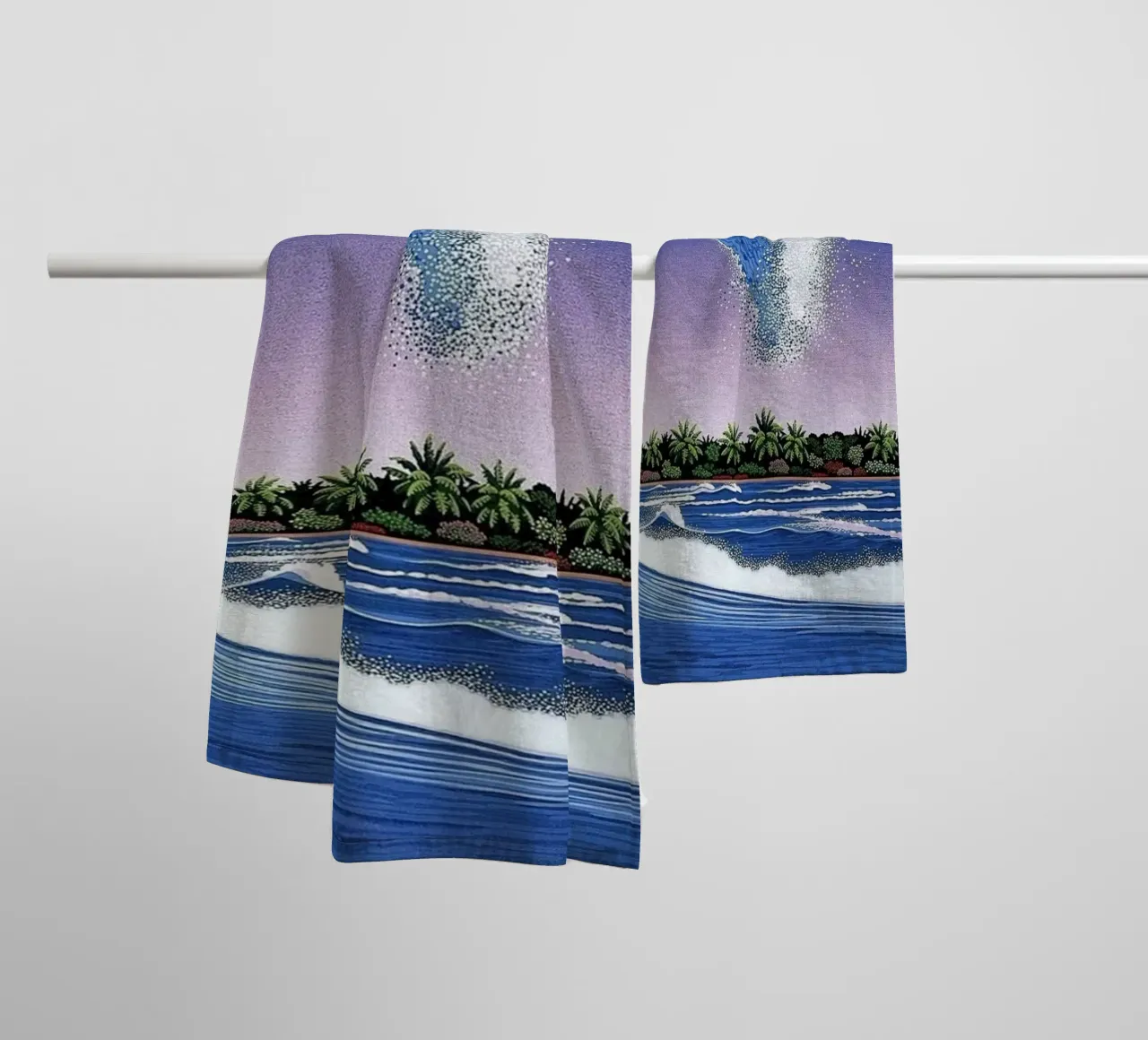 Hiroshi Nagai - The Waves towel by Art In The Sky