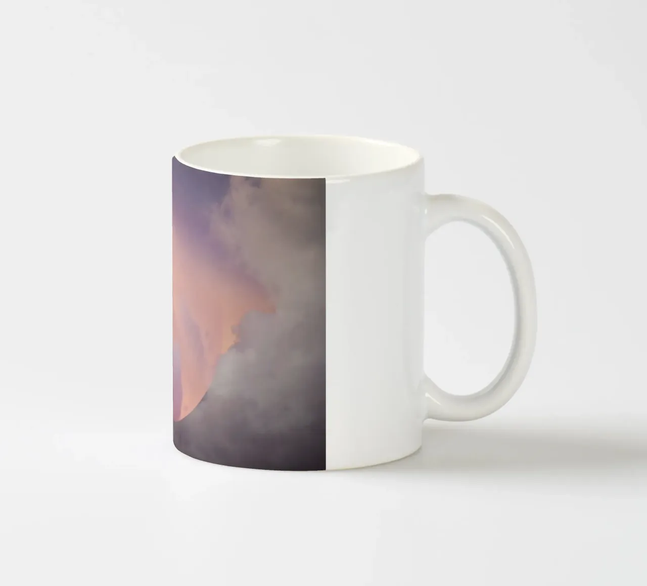 Dreamy Cloud Sphere - Pastel Sky Abstract Art Print ceramic mug by NorwesClub