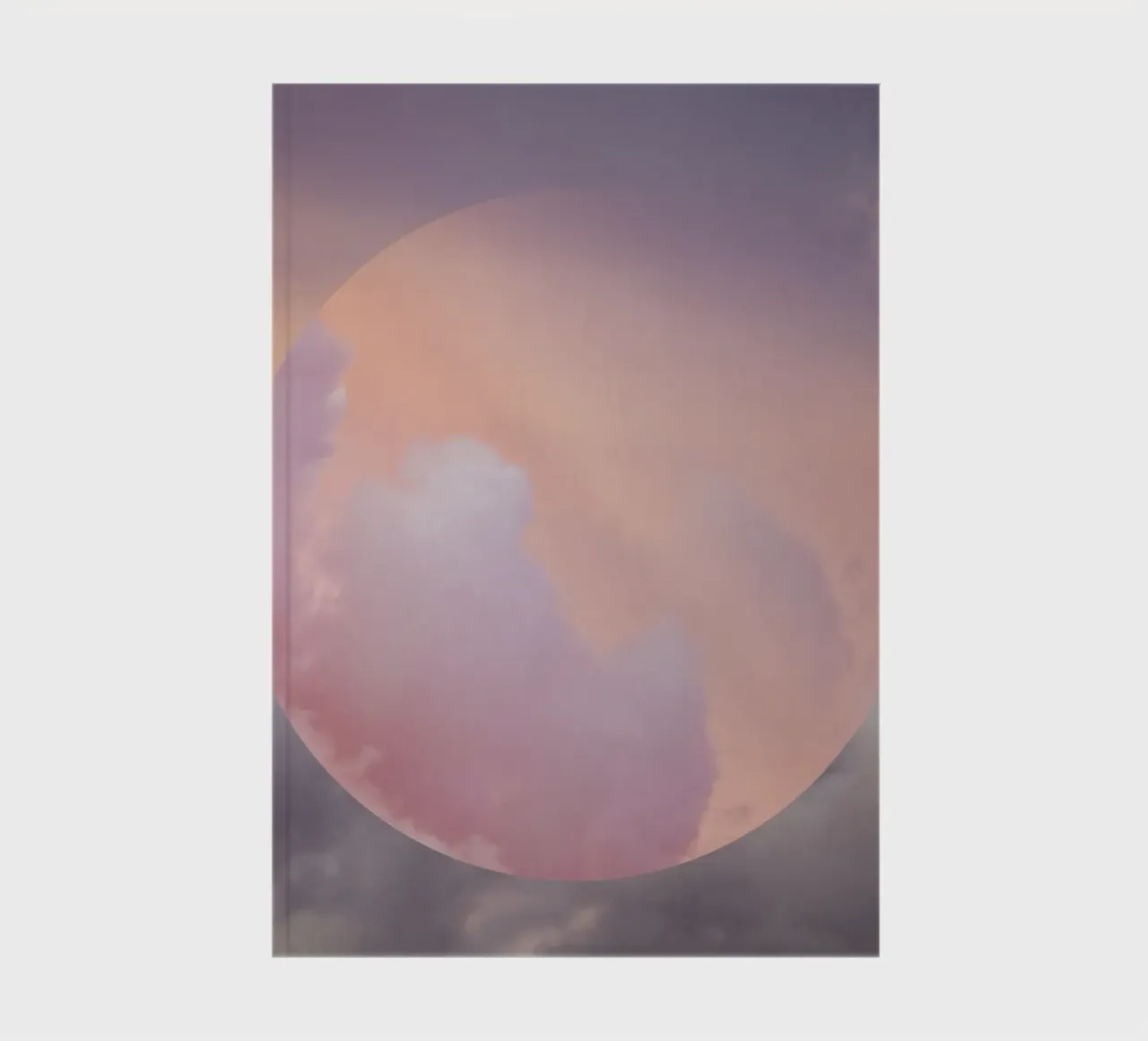 Dreamy Cloud Sphere - Pastel Sky Abstract Art Print notebook by NorwesClub