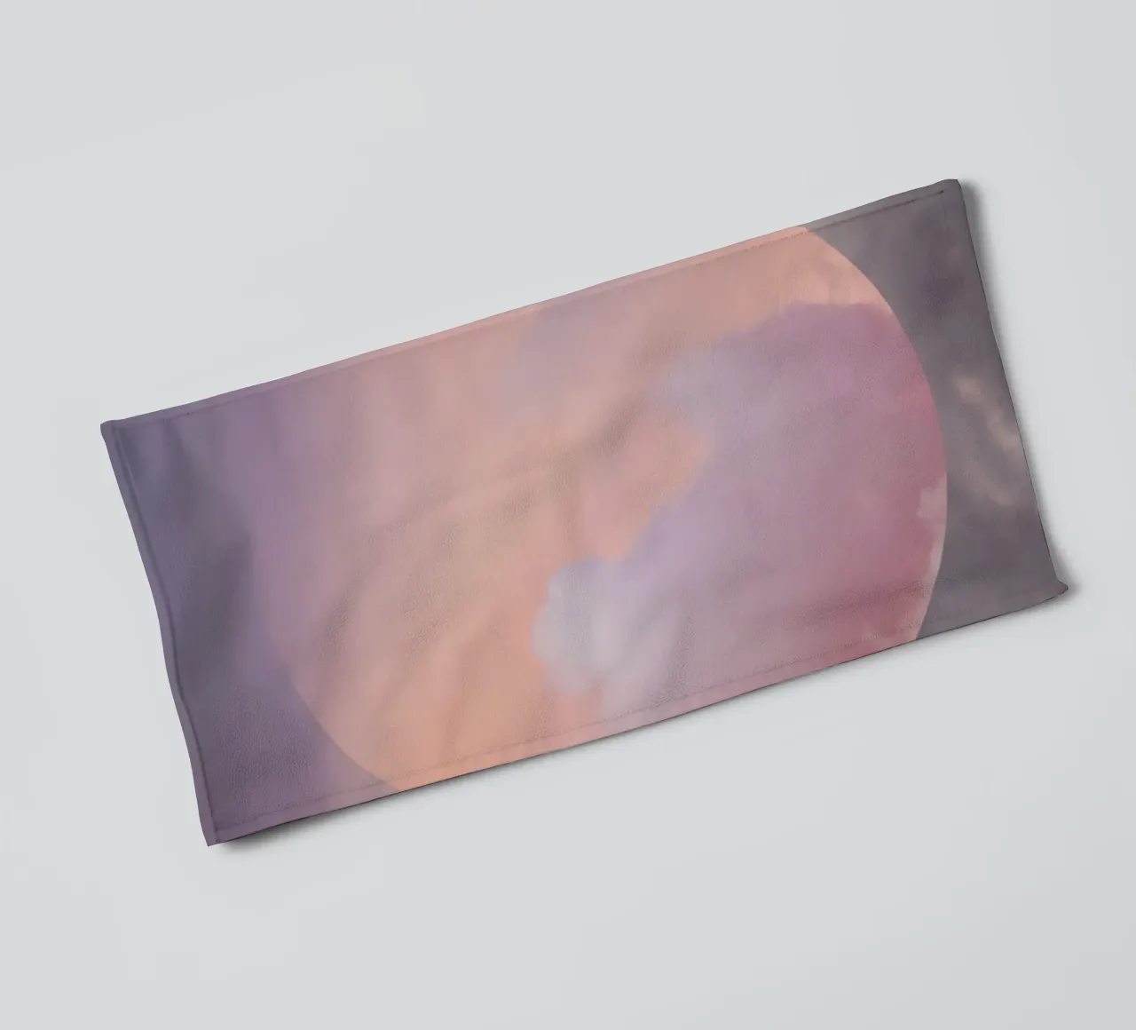 Dreamy Cloud Sphere - Pastel Sky Abstract Art Print towel by NorwesClub