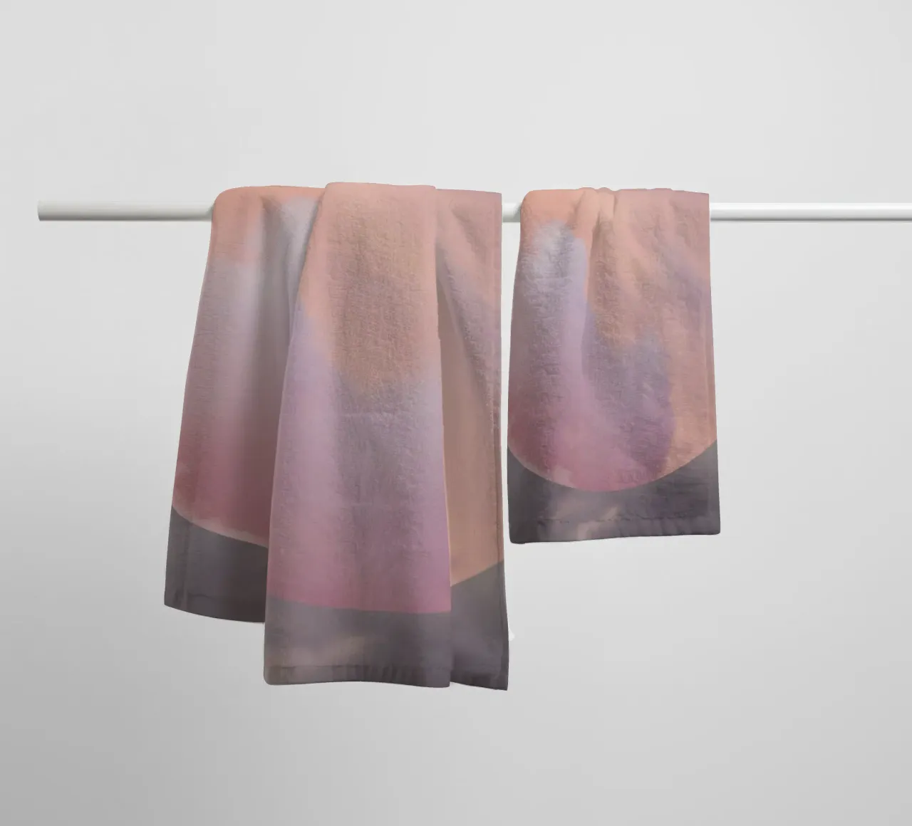 Dreamy Cloud Sphere - Pastel Sky Abstract Art Print towel by NorwesClub
