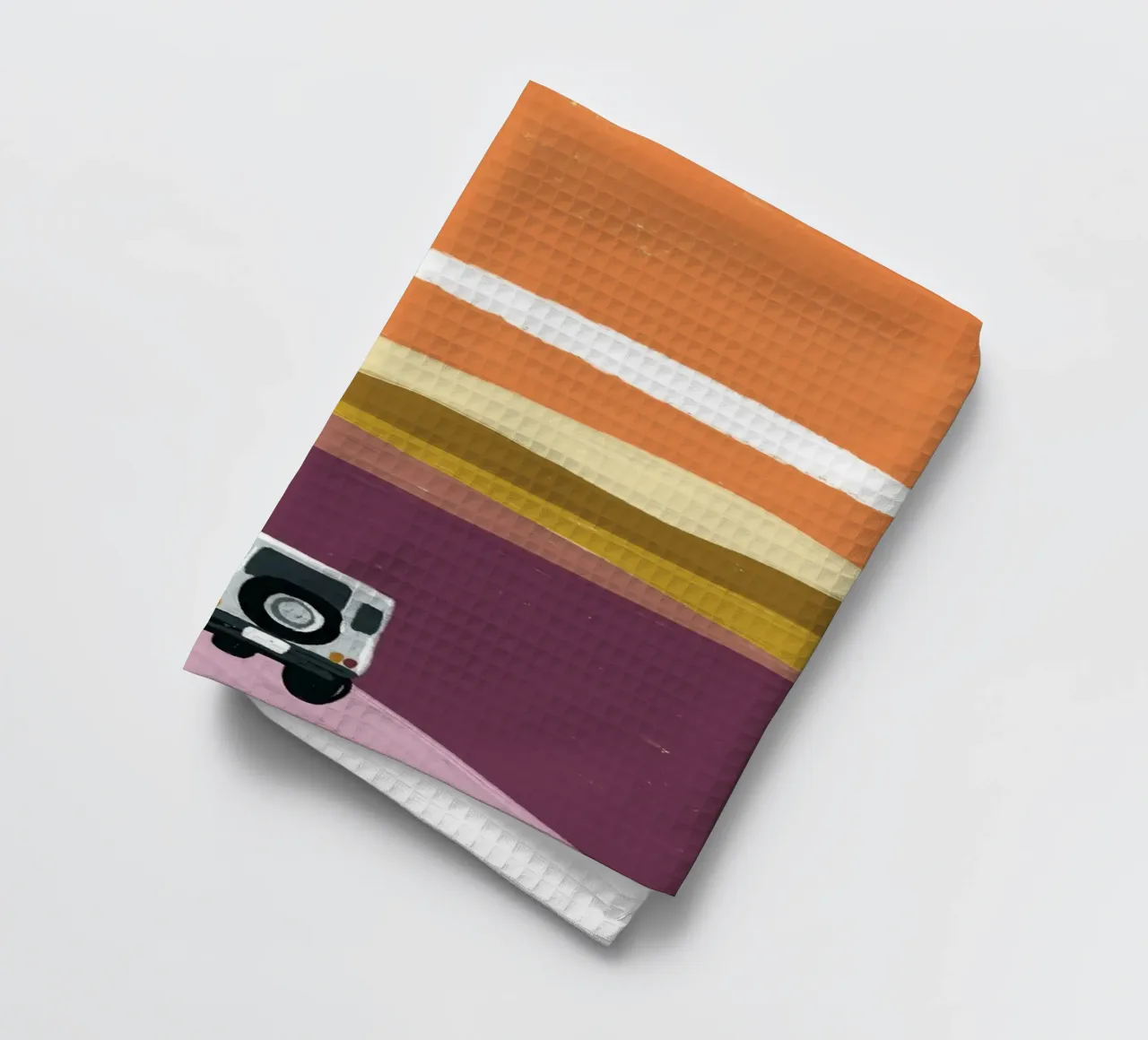 Wüste Road Trip - Boho Minimalist Landschaft Kunstdruck Geschirrtuch von NorwesClub
