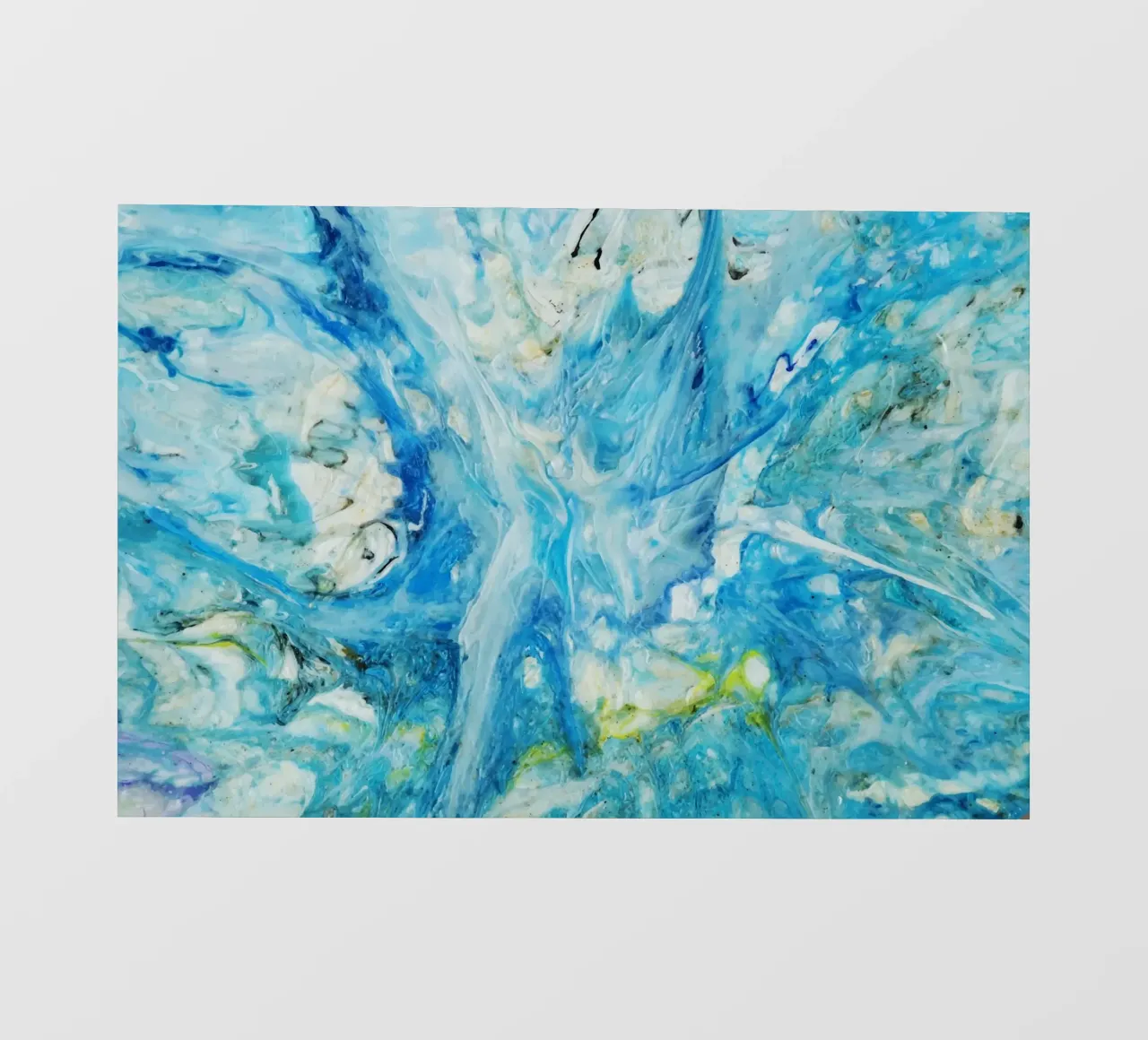 Aqua Ocean Abyss - Abstract Fluid Resin Art Print backlit film by NorwesClub