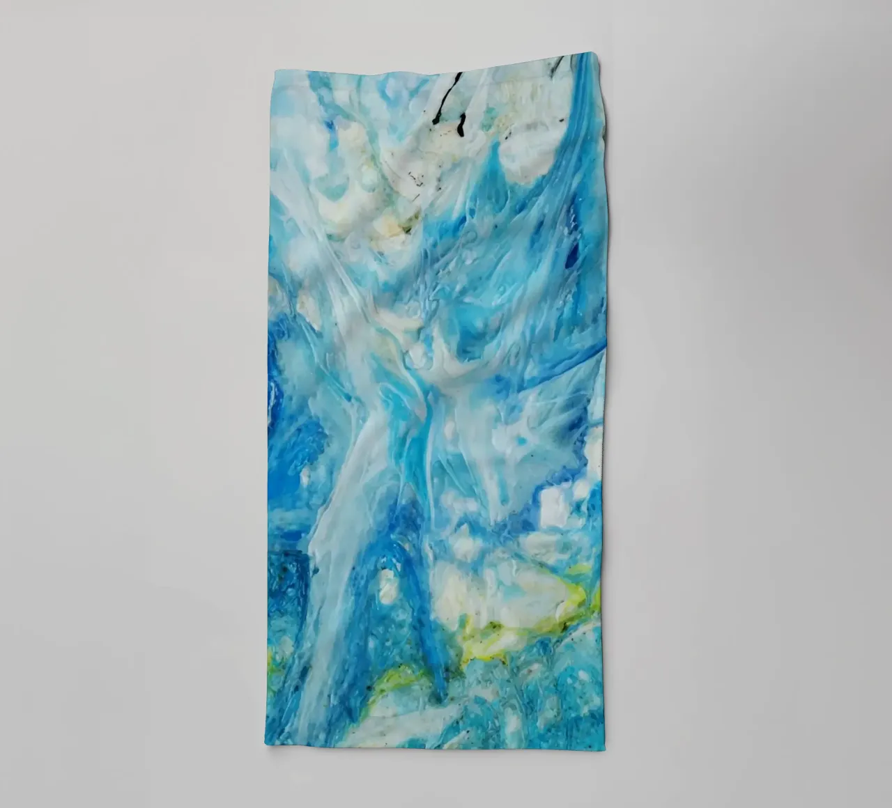 Aqua Ocean Abyss - Abstract Fluid Resin Art Print towel by NorwesClub