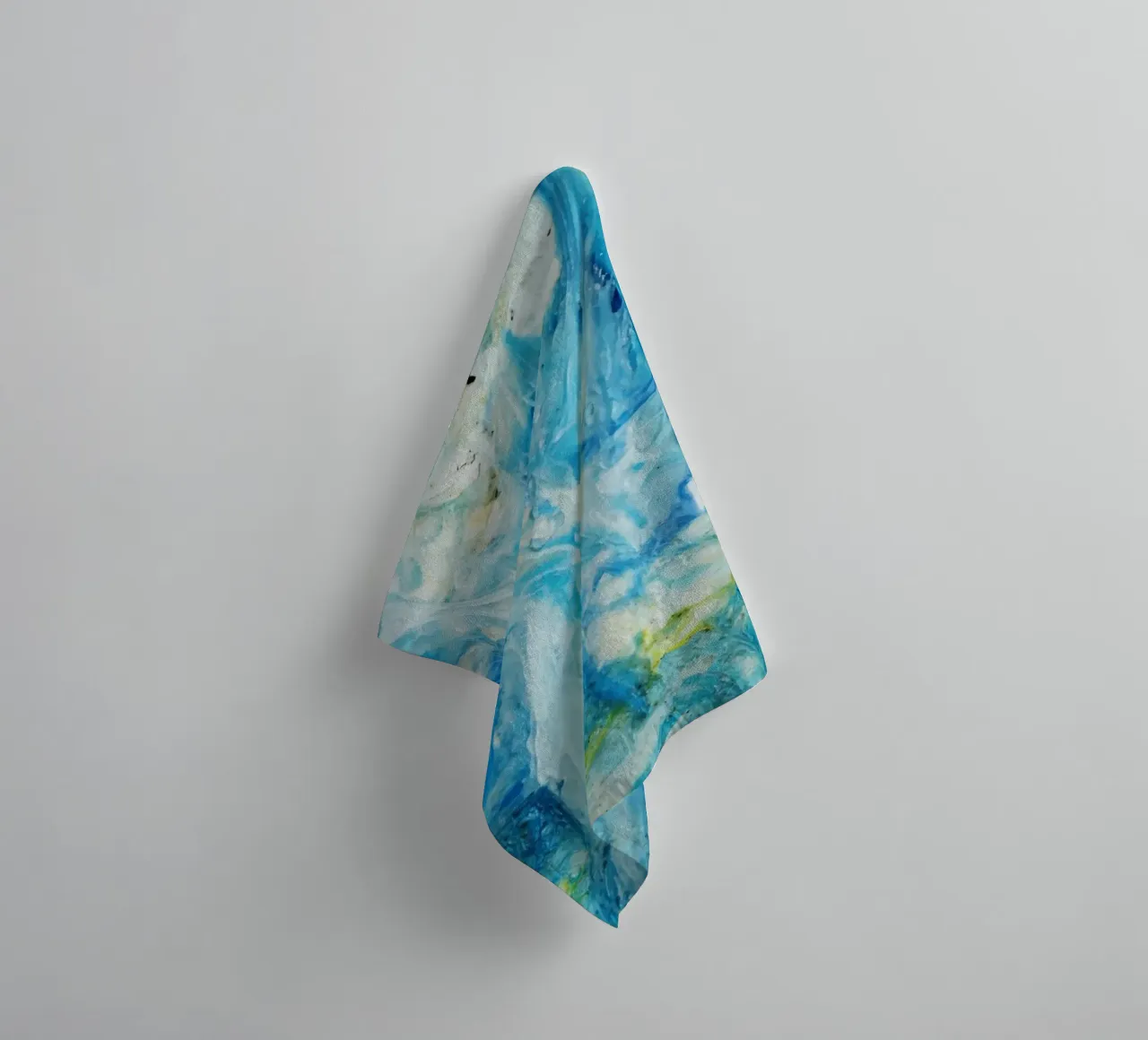 Aqua Ocean Abyss - Abstract Fluid Resin Art Print towel by NorwesClub
