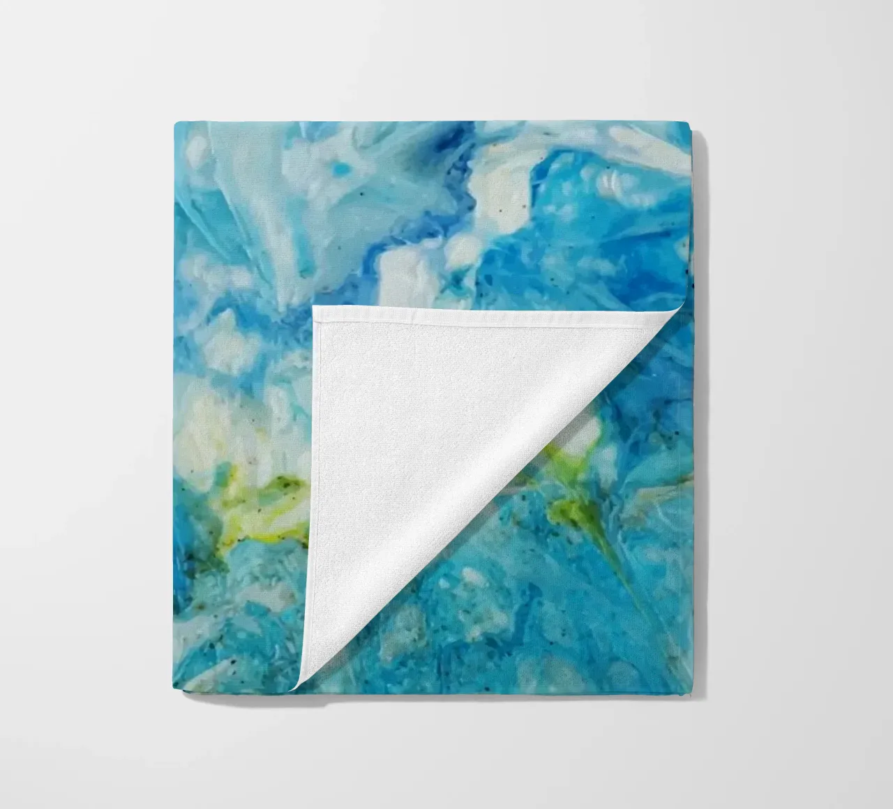 Aqua Ocean Abyss - Abstract Fluid Resin Art Print beach towel by NorwesClub